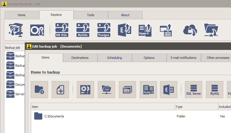 backup for open files iperius