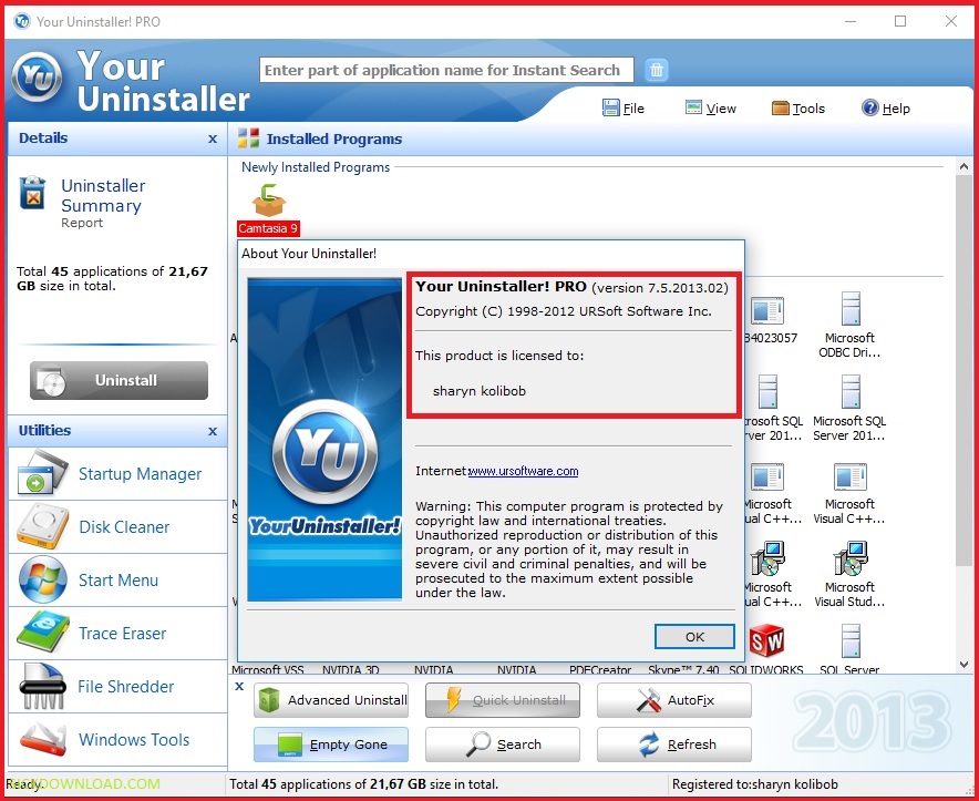 Your Uninstaller Pro Portable Crack 2019 Free Download Here!