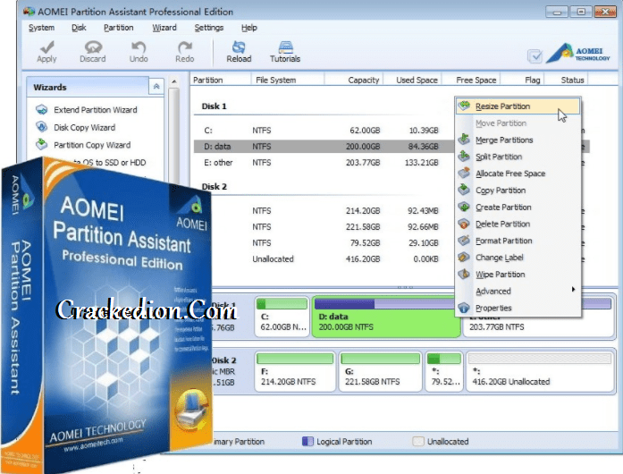 aomei partition assistant 8.0 crack