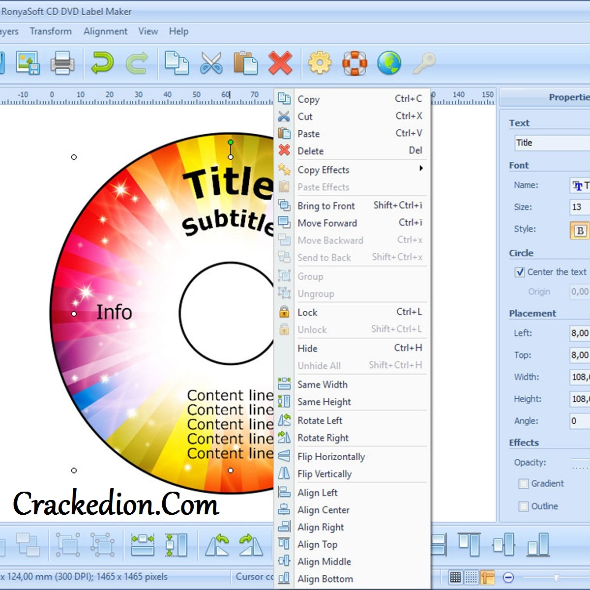 RonyaSoft CD DVD Label Maker Crack