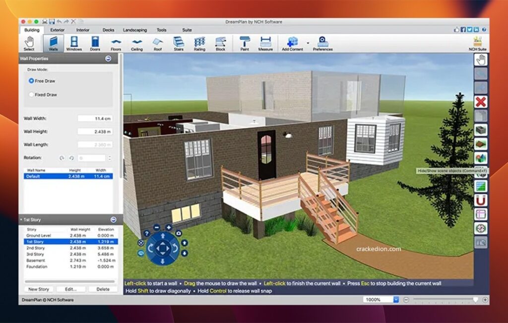 NCH DreamPlan Home Designer Plus 8.39 download the new for windows