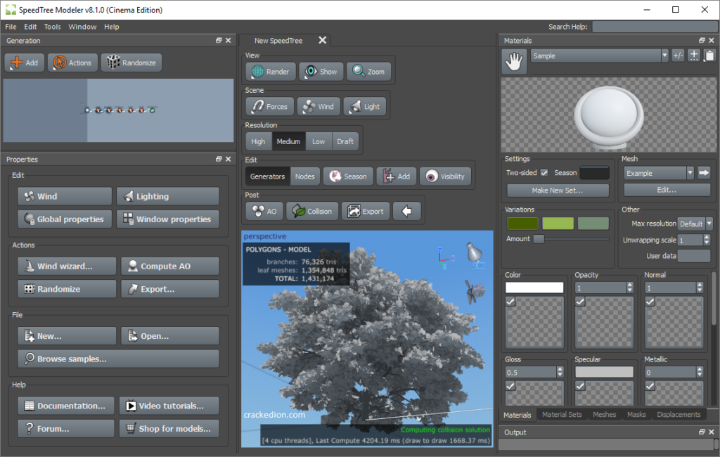 SpeedTree Modeler 9.1.3 Cinema Crack