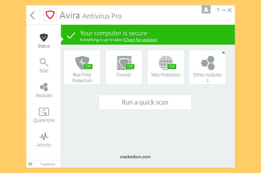 Avira AntiVirus Pro 15.0.34.17 Crack